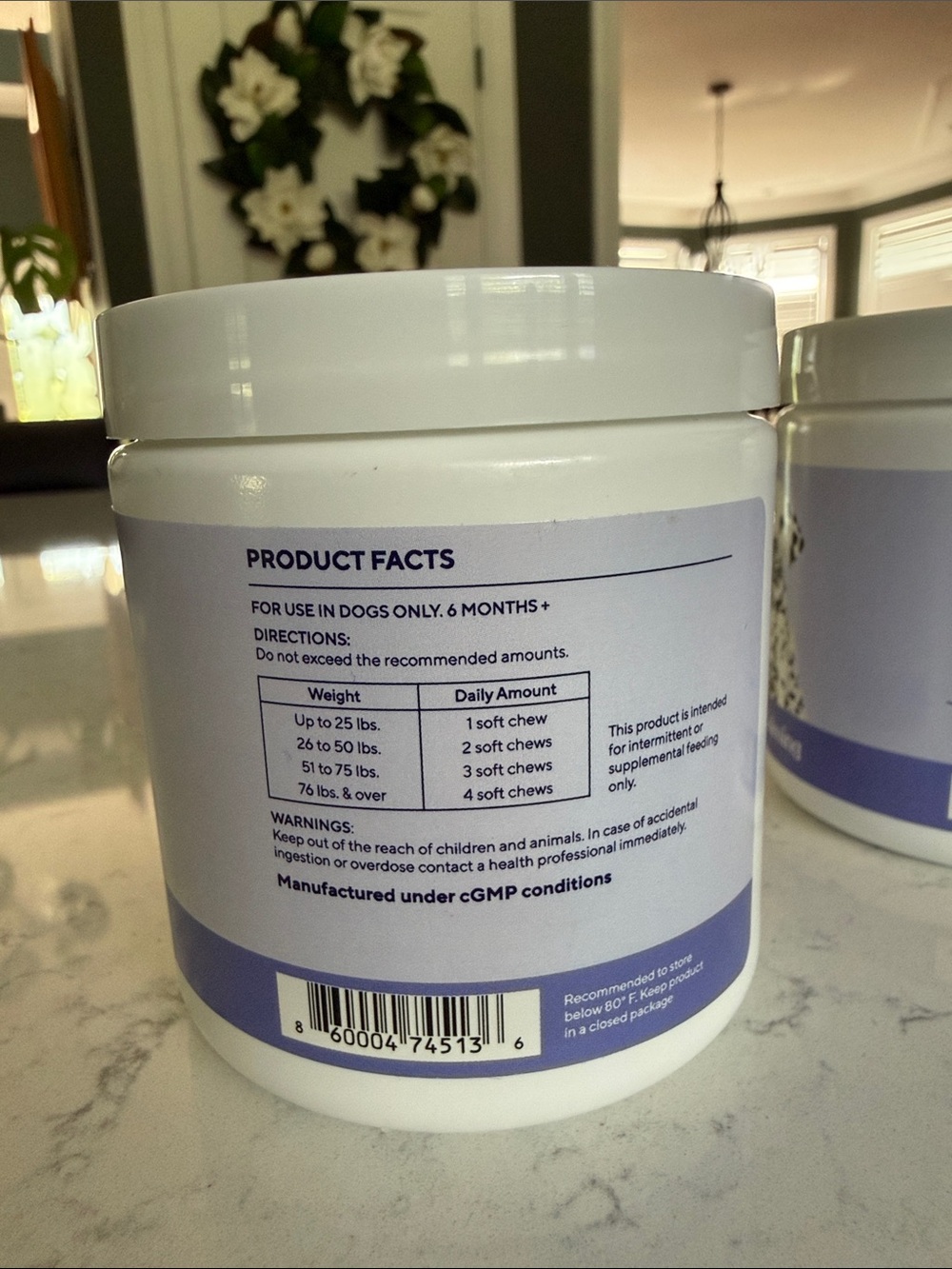 Pasty Calming Supplement for Dogs - Lavender/White - Picture 2 of 4